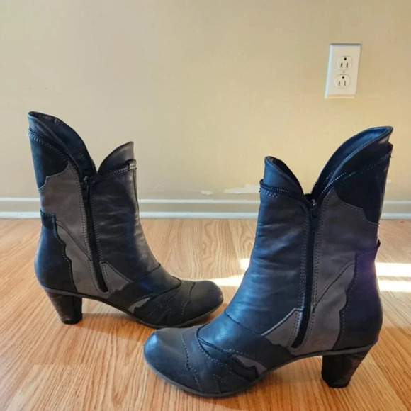 Dkode Women's Boho Leather Vintage Style Zippered Retro Ankle Boots Size EU 38. - Picture 10 of 15